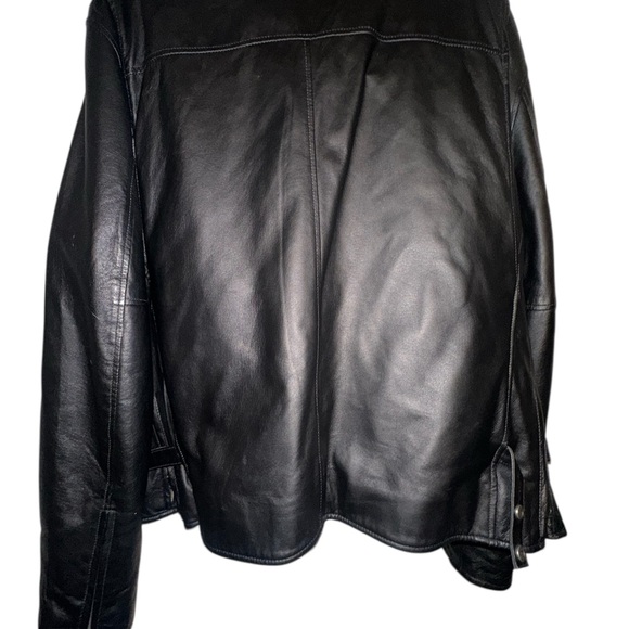 Vintage Wilda Genuine Leather Cafe Racer Jacket Black XL Moto Biker Style - Picture 2 of 9